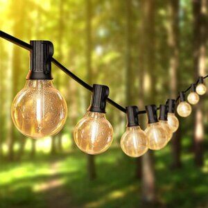 DAYBETTER Outdoor String Lights 100ft with 50 G40 Edison Vintage Bulbs